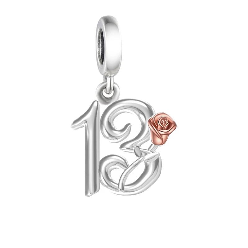 13th Celebration Dangle Charm