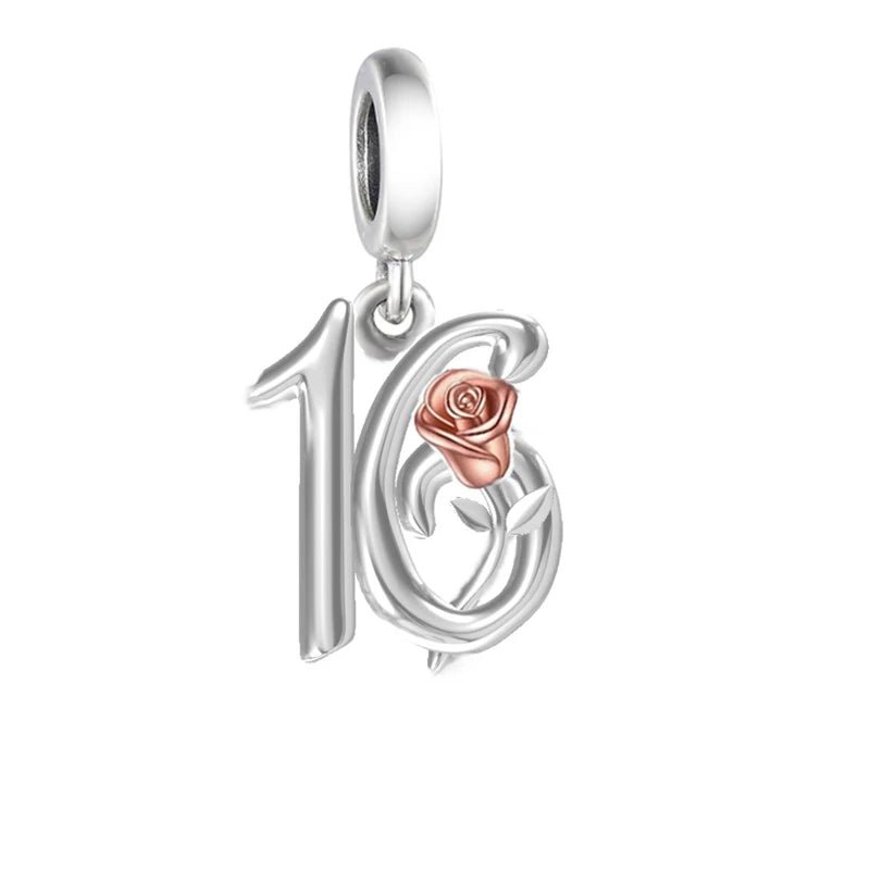 16th Celebration Dangle Charm