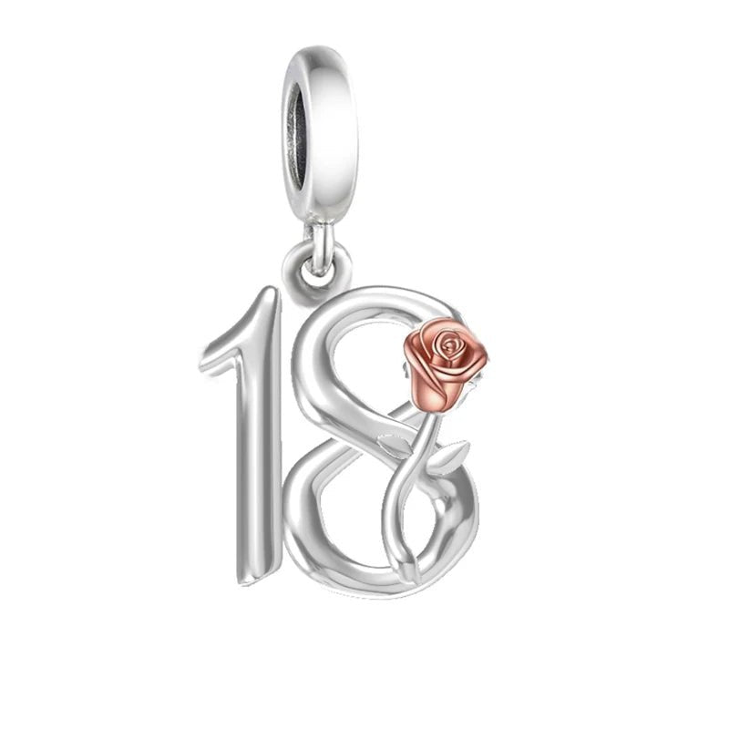 18th Celebration Dangle Charm