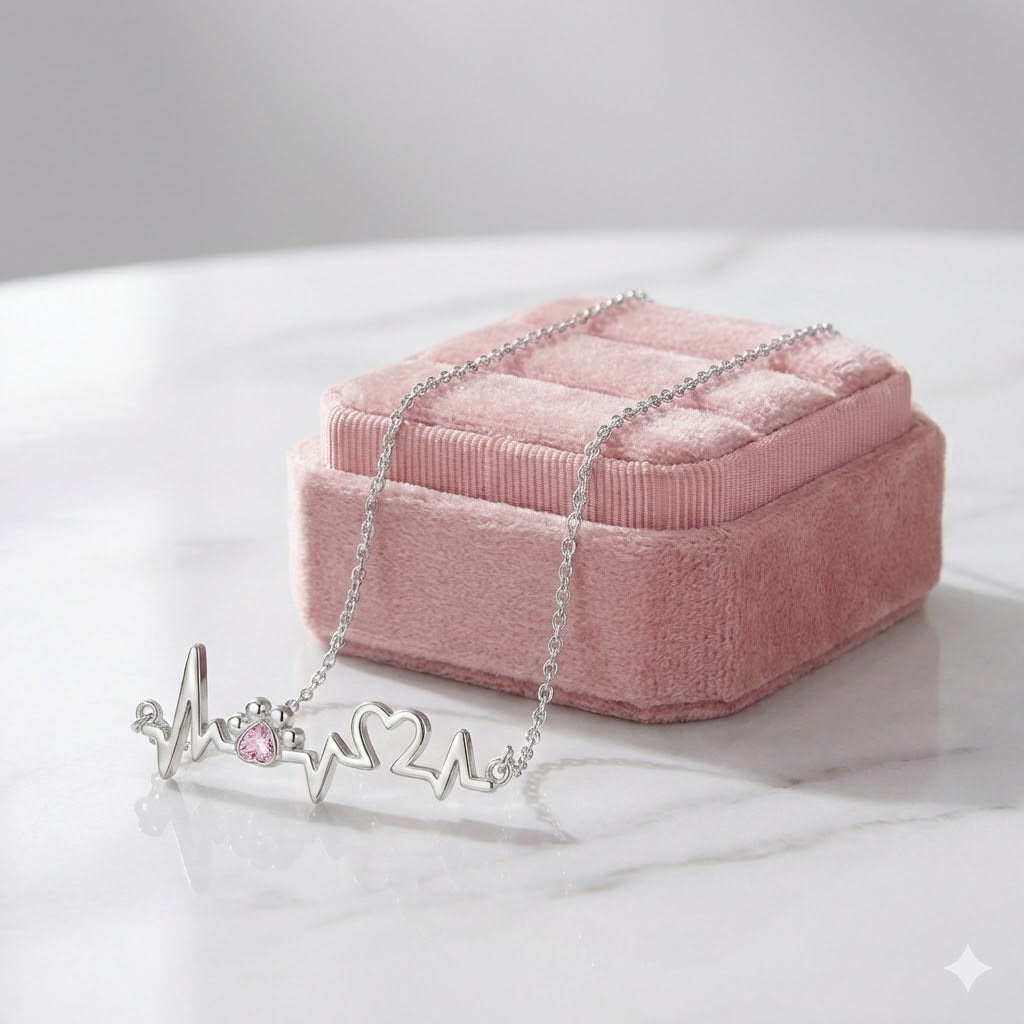 Furry Heartbeat Necklace