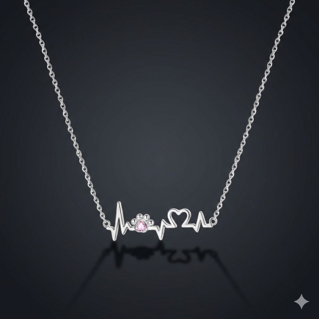 Furry Heartbeat Necklace