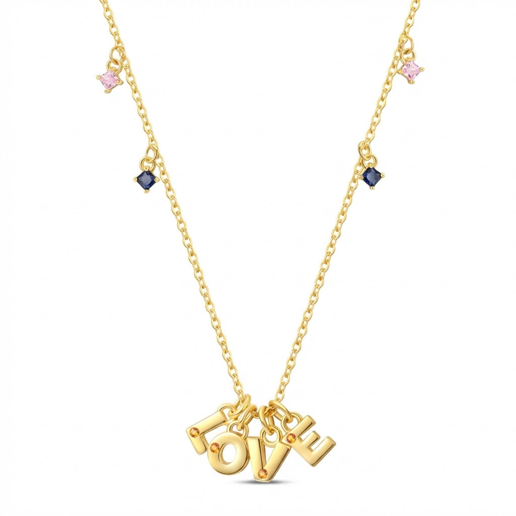 Béra&Co. Gold Vermeil "LOVE" Charm Necklace