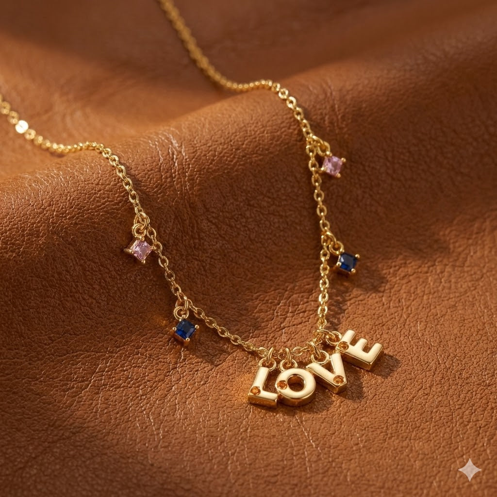 Béra&Co. Gold Vermeil "LOVE" Charm Necklace