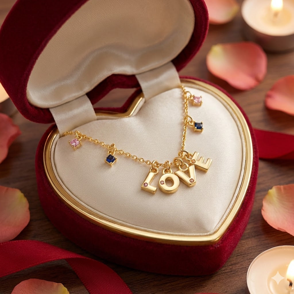 Béra&Co. Gold Vermeil "LOVE" Charm Necklace
