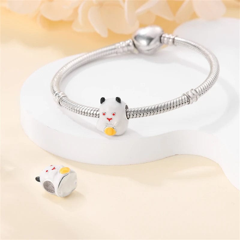 Adorable Panda Ghost Charm