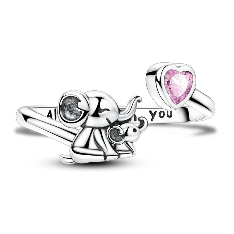Always With You Elephant Heart Adjustable Ring