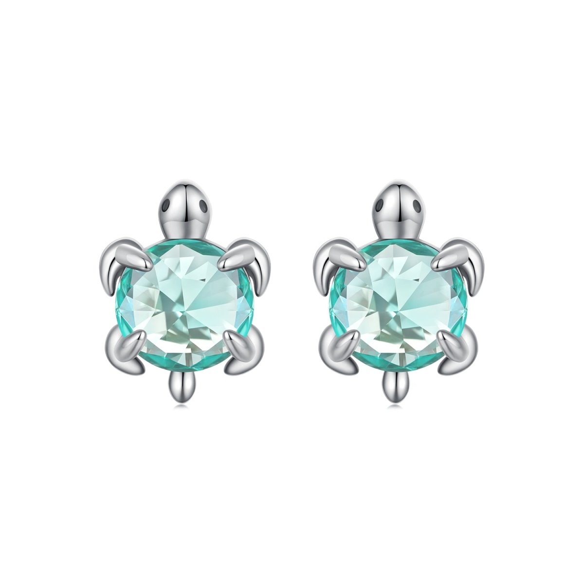 Aqua Sea Turtle Stud Earrings