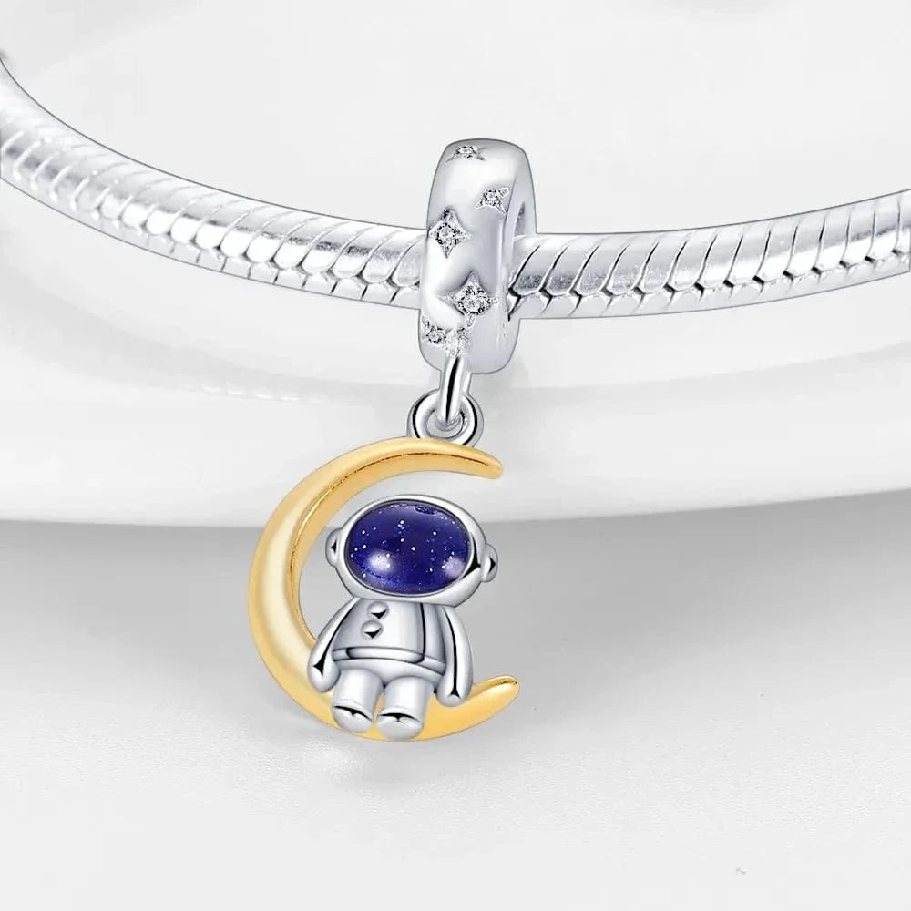 Astronaut on the Moon Charm