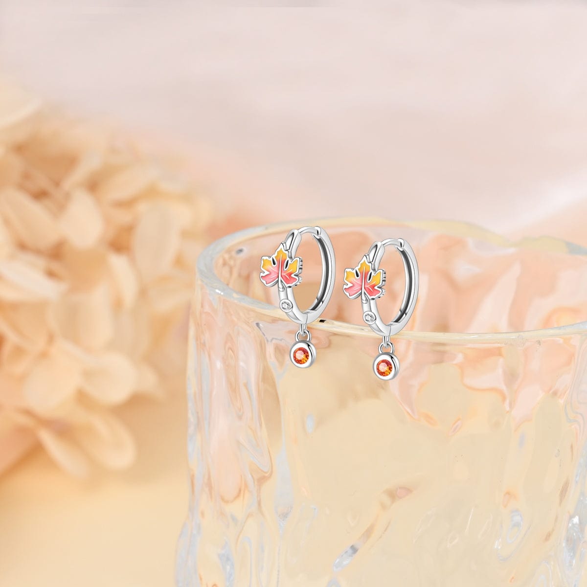 Autumn Glow Maple Leaf Earrings