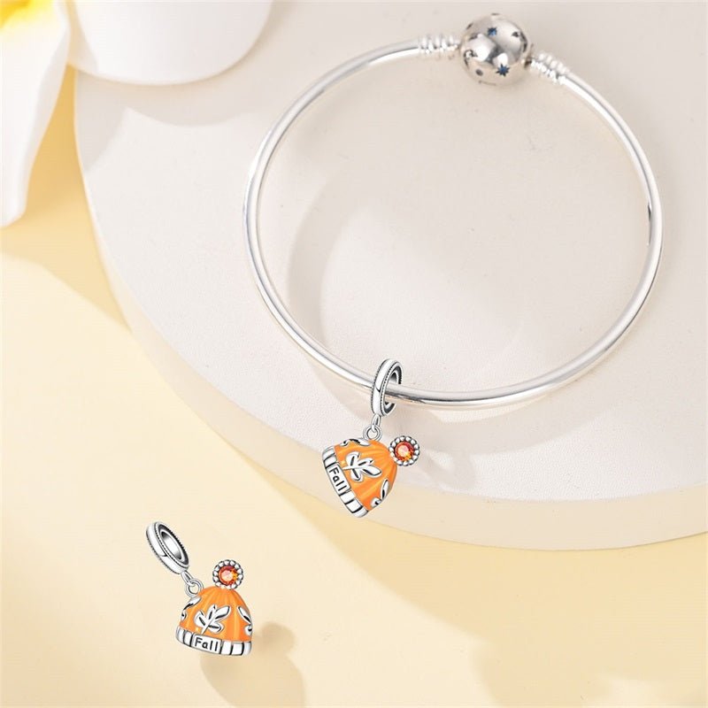 Autumn Leaf Cozy Hat Dangle Charm