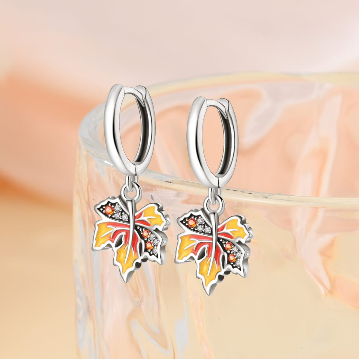 Autumn Maple Leaf Drop Earrings