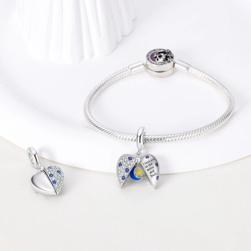 Blue Moon Love Lock Charm