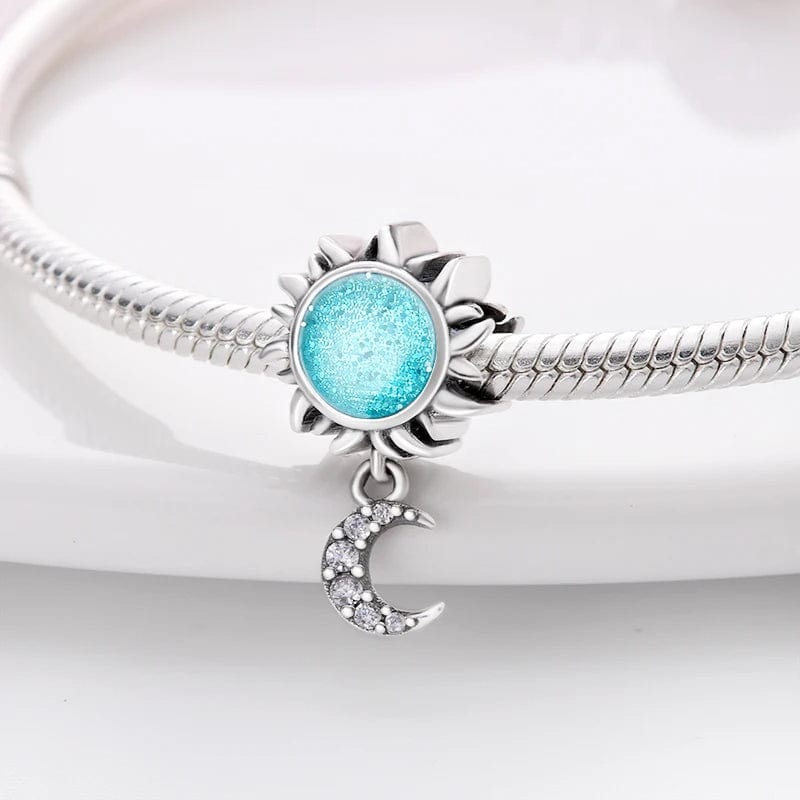 Blue Sun Moon Charm