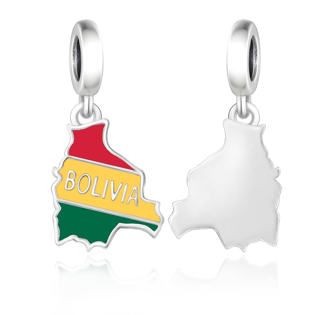 Bolivia Map Dangle Charm