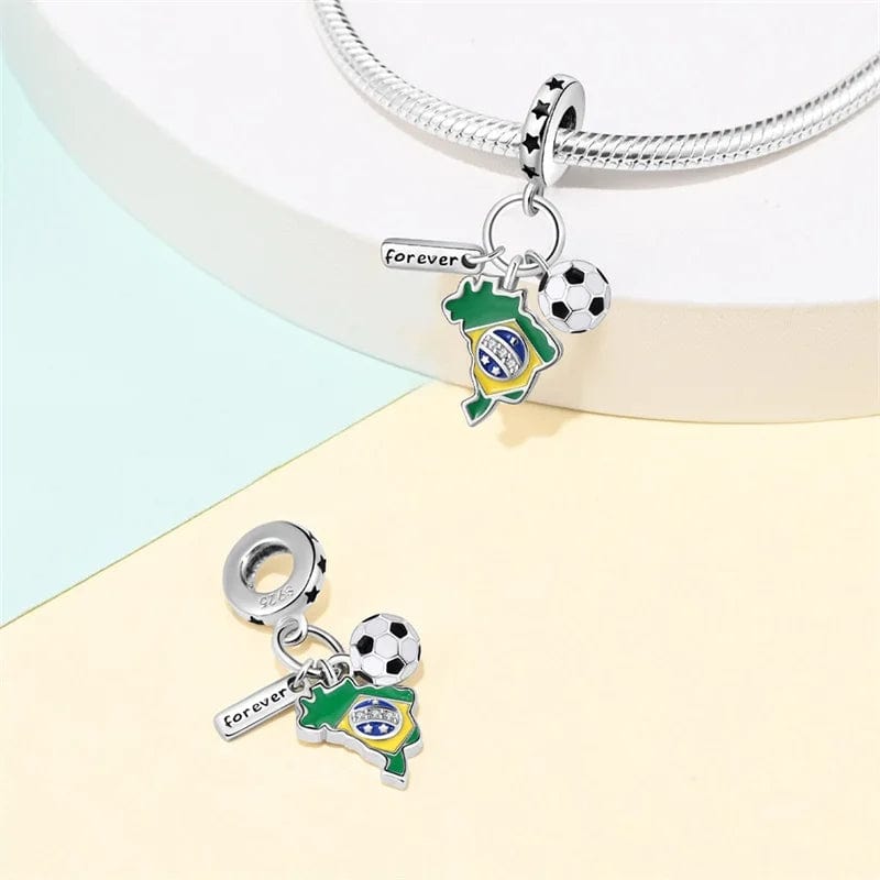 Brazil Football Charm