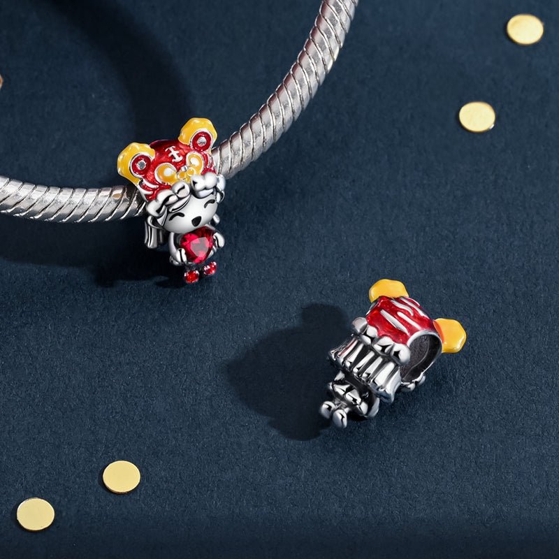 Chinese Girl with Red Heart Charm