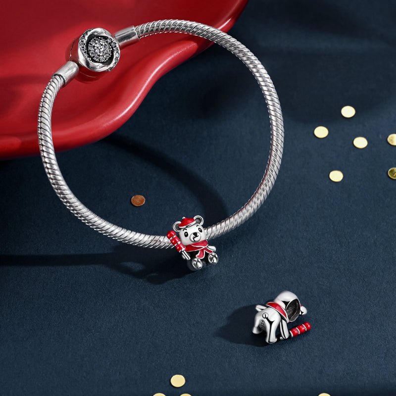 Christmas Teddy Bear Charm