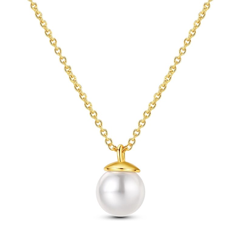 Classic Gold Pearl Pendant Necklace