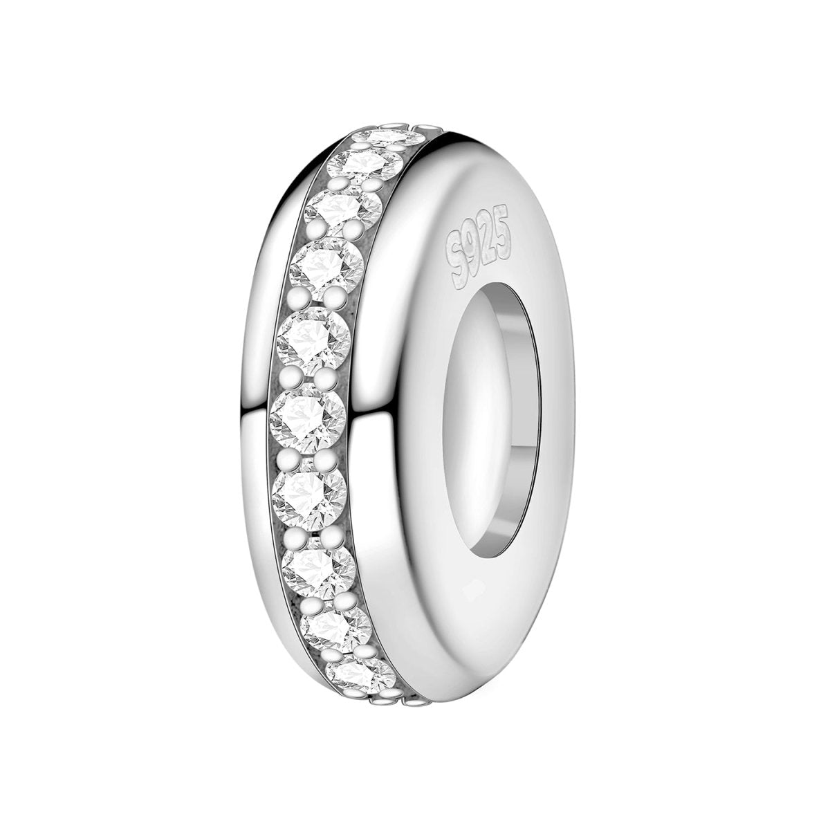 Clear Sparkling Row Clip Charm