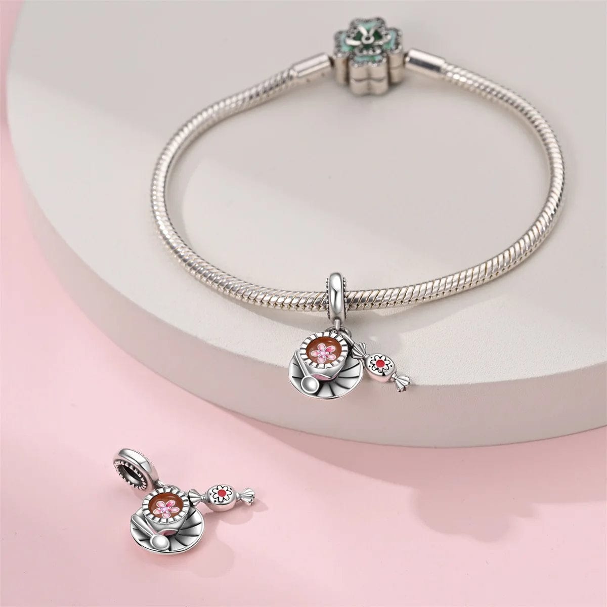 Coffee with Candy Double Dangle Charm