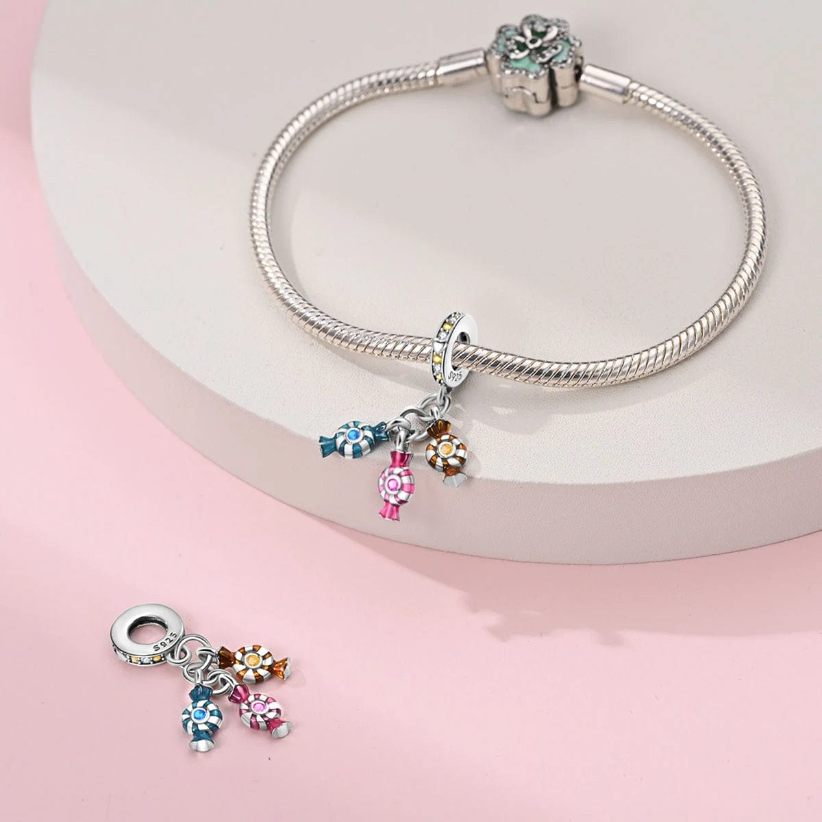 Colorful Candy Triple Dangle Charm