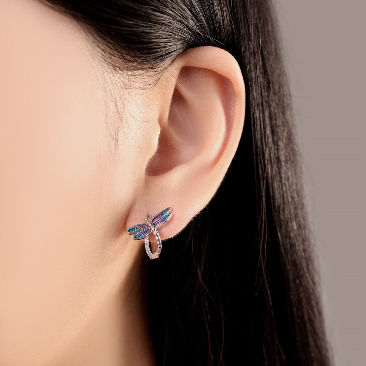 Dragonfly Hoop Earrings