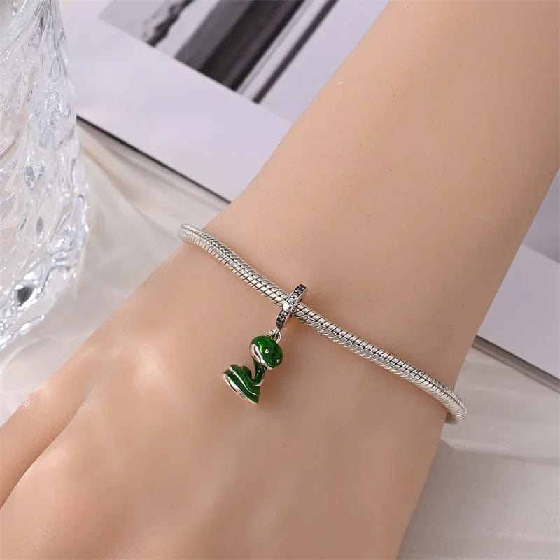 Emerald Snake Dangle Charm