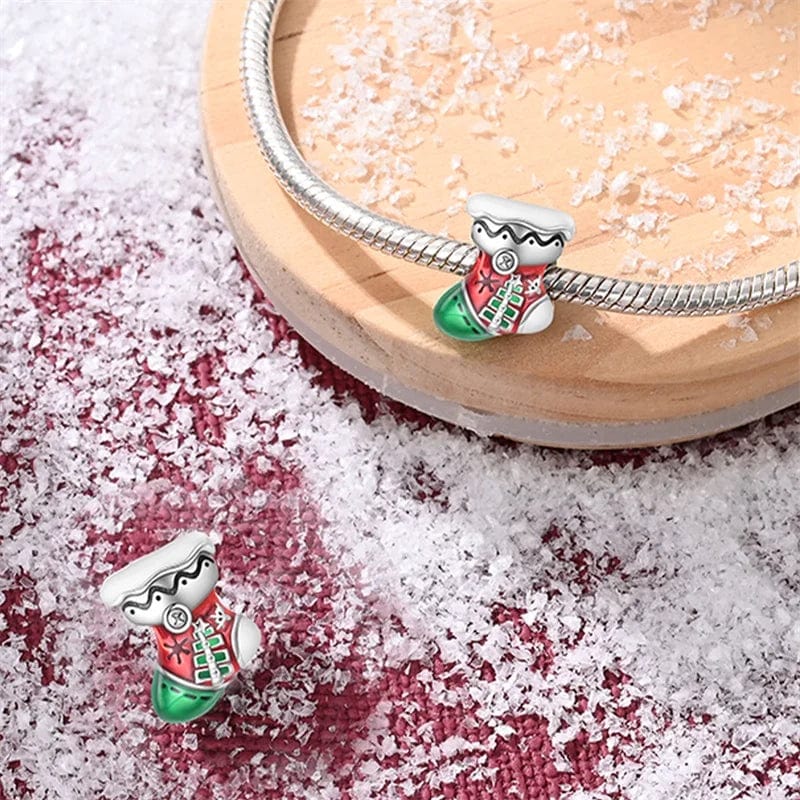 Festive Christmas Stocking Charm