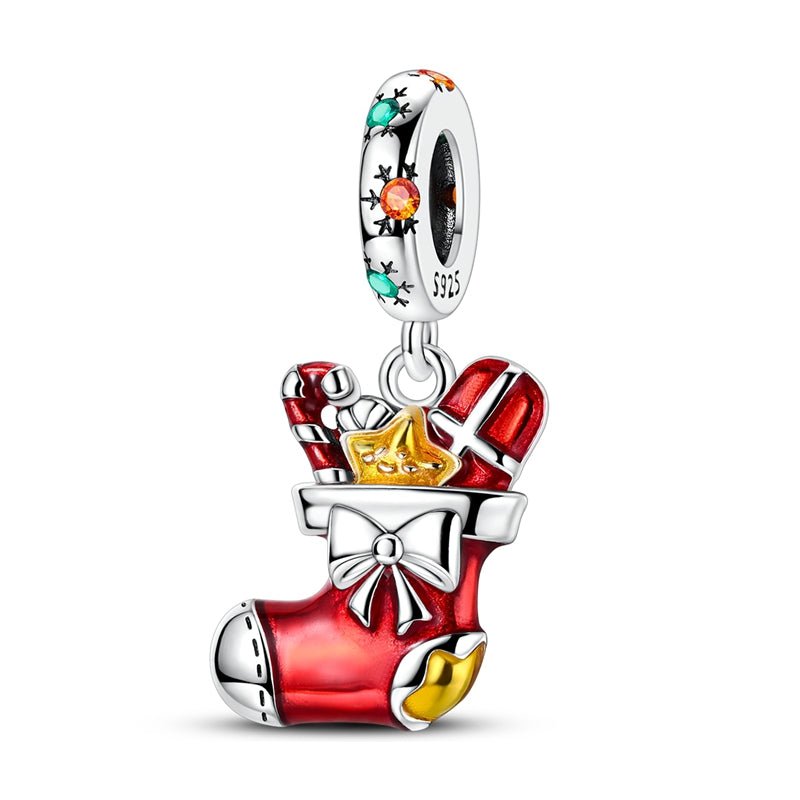 Festive Christmas Stocking Dangle Charm