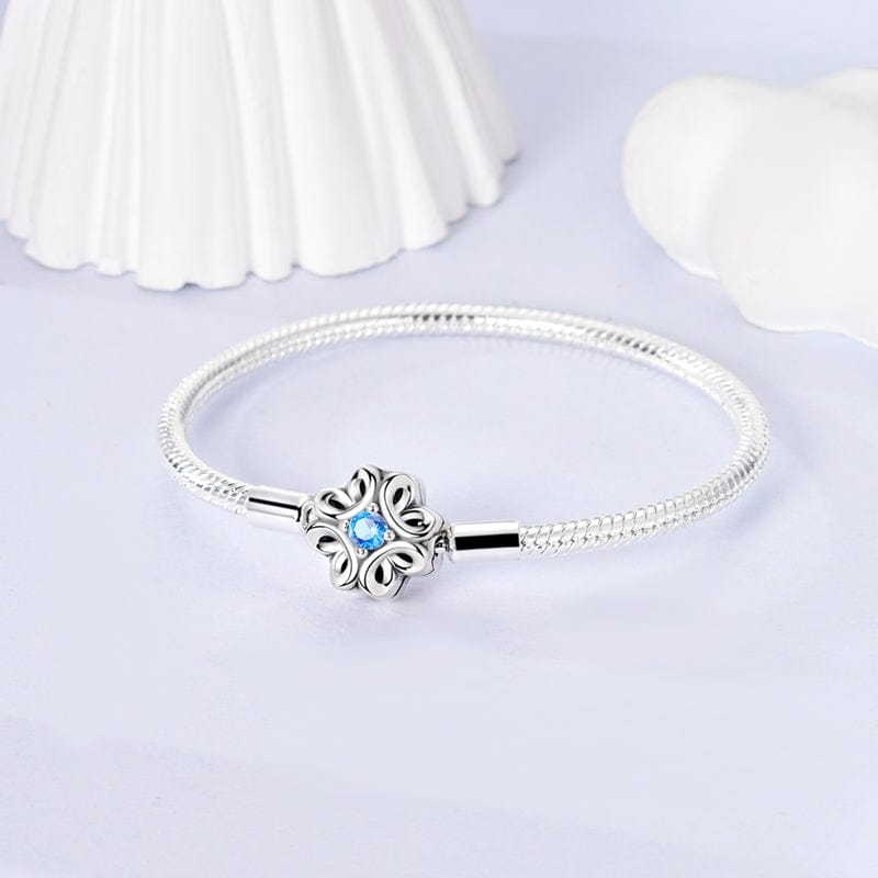 Floral Blue Gem Elegance Bracelet