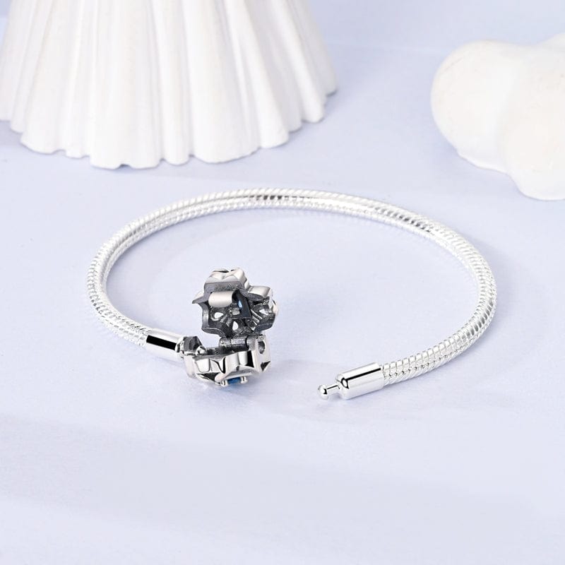 Floral Blue Gem Elegance Bracelet