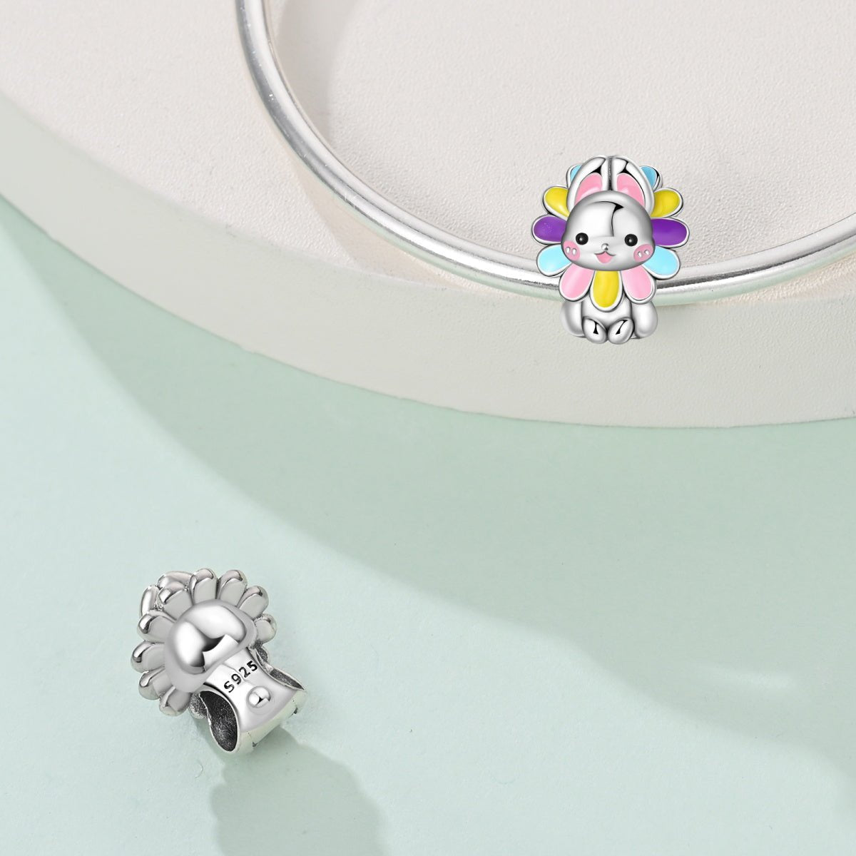 Floral Bunny Charm