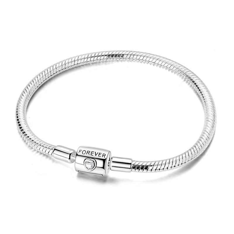 Forever Heart Snake Chain Bracelet