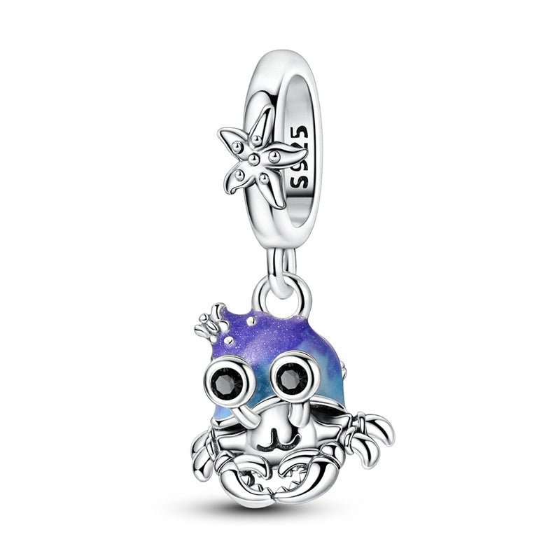 Glow in the Dark Luminous Crab with Starfish Dangle Charm
