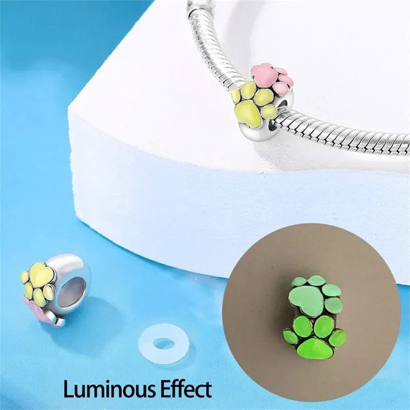 Glow in the Dark Luminous Dog Paws Charm