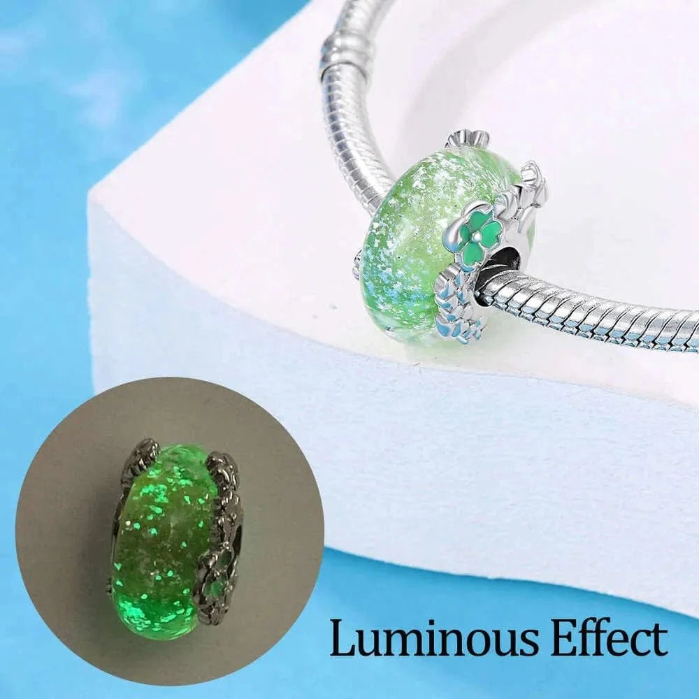 Glow in the Dark Luminous Green Murano Charm