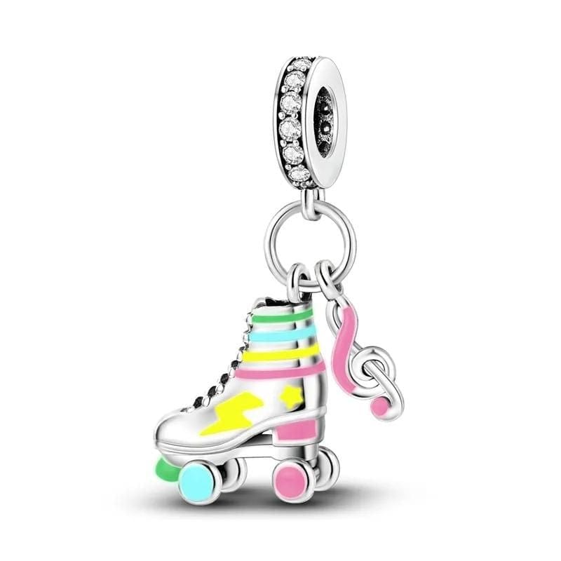 Glow in the Dark Luminous Roller Skates Tiktok Dangle Charm