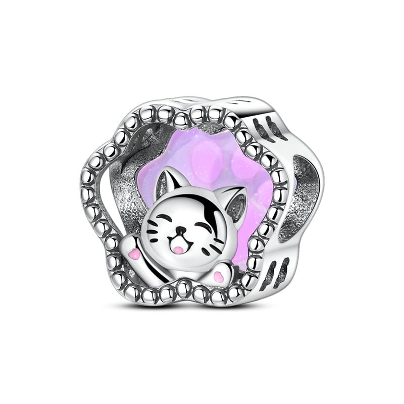 Glow in the Dark Luminous Smiling Cat Charm
