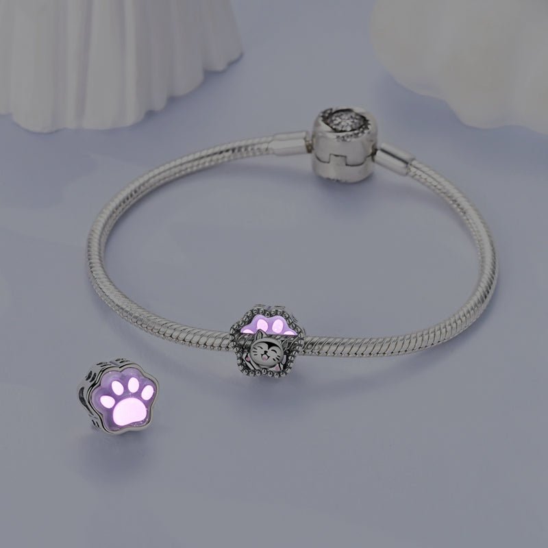 Glow in the Dark Luminous Smiling Cat Charm