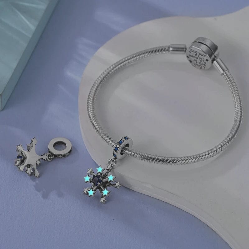 Glow in the Dark Luminous Snowflake Dangle Charm