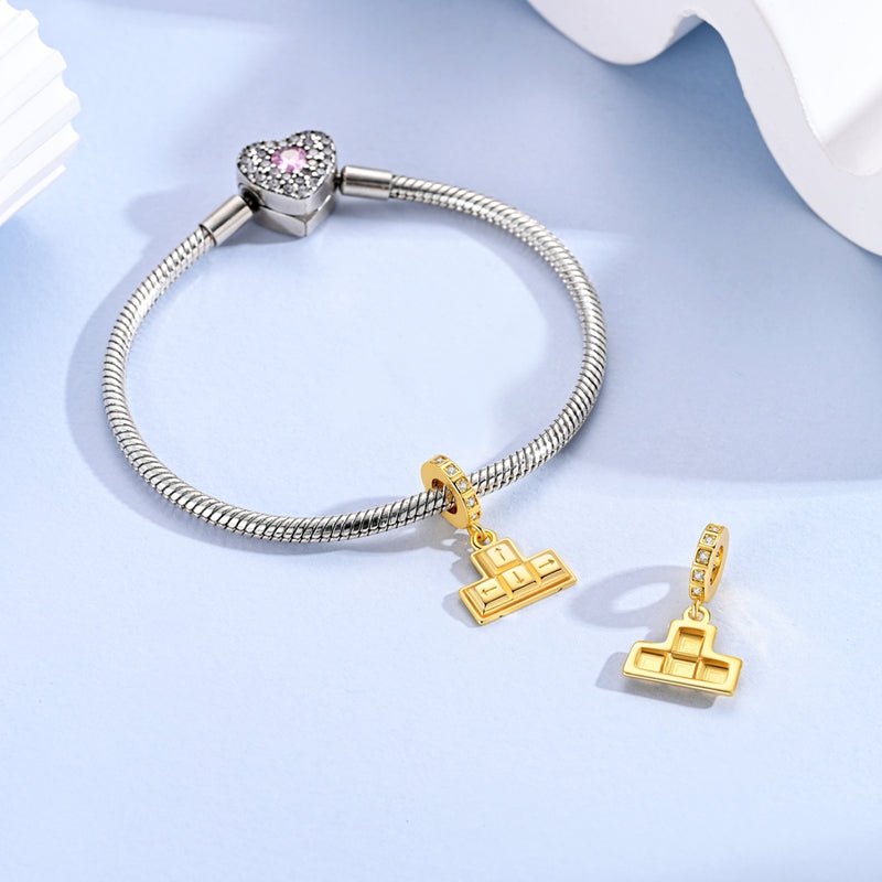 Golden Gamer Arrow Keys Dangle Charm