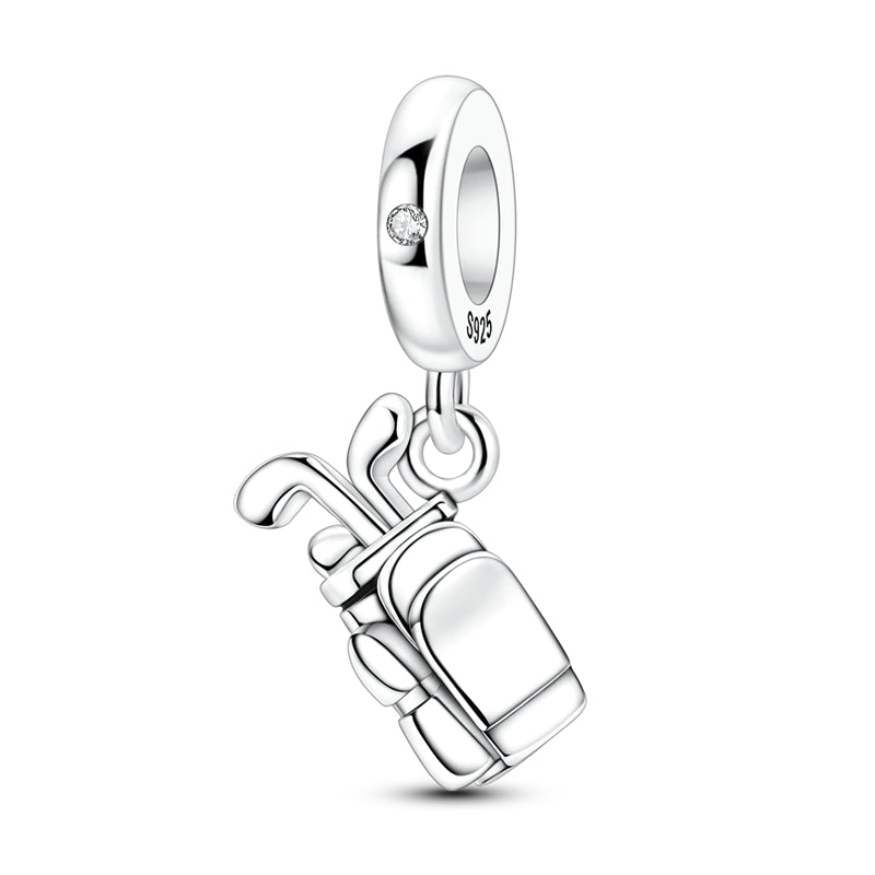 Golf Bag & Clubs Dangle Charm