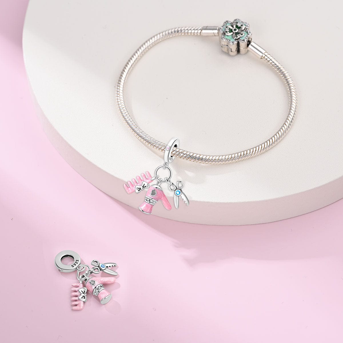 Hairdryer, Comb & Scissors Trio Charm