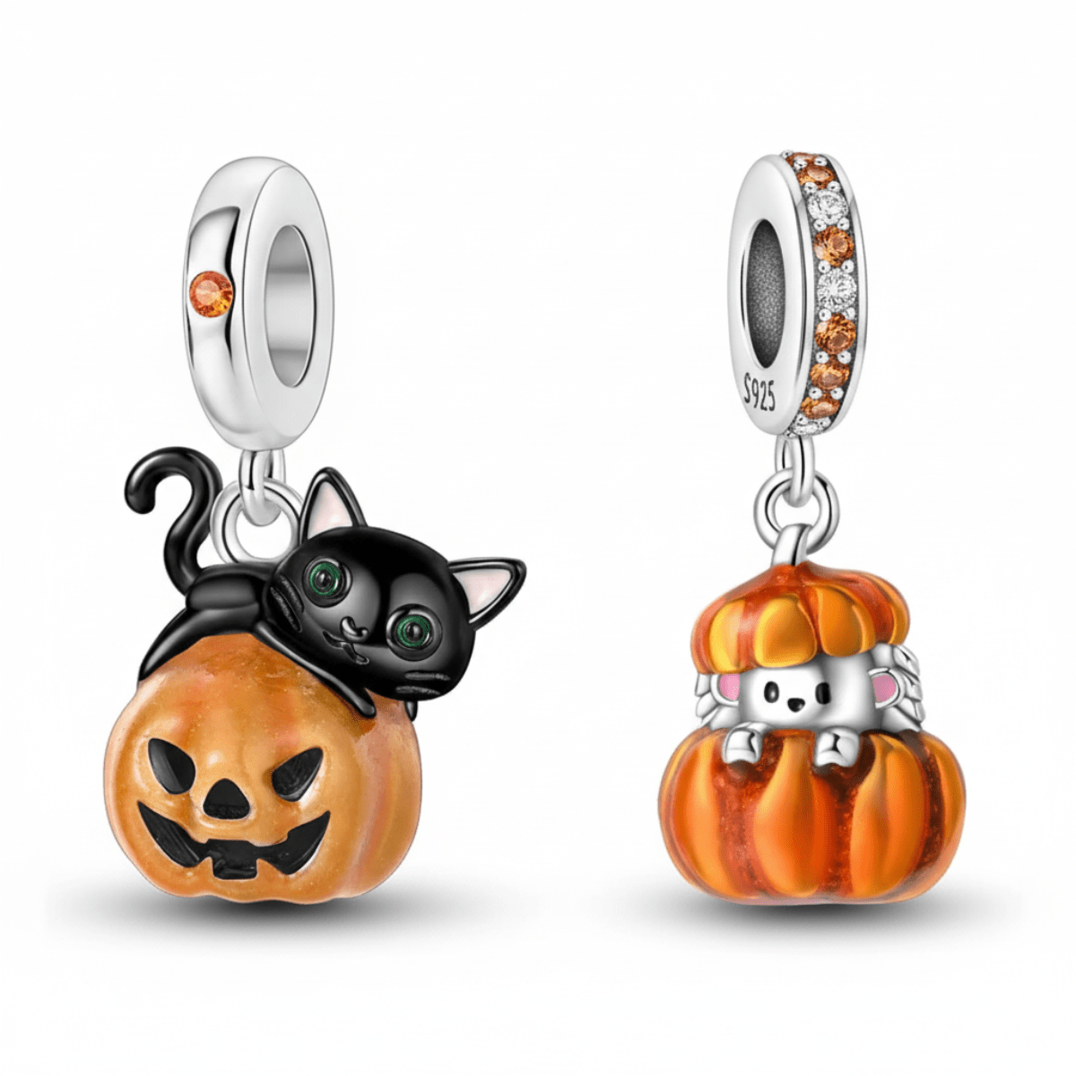 Halloween Pumpkin Charm Duo