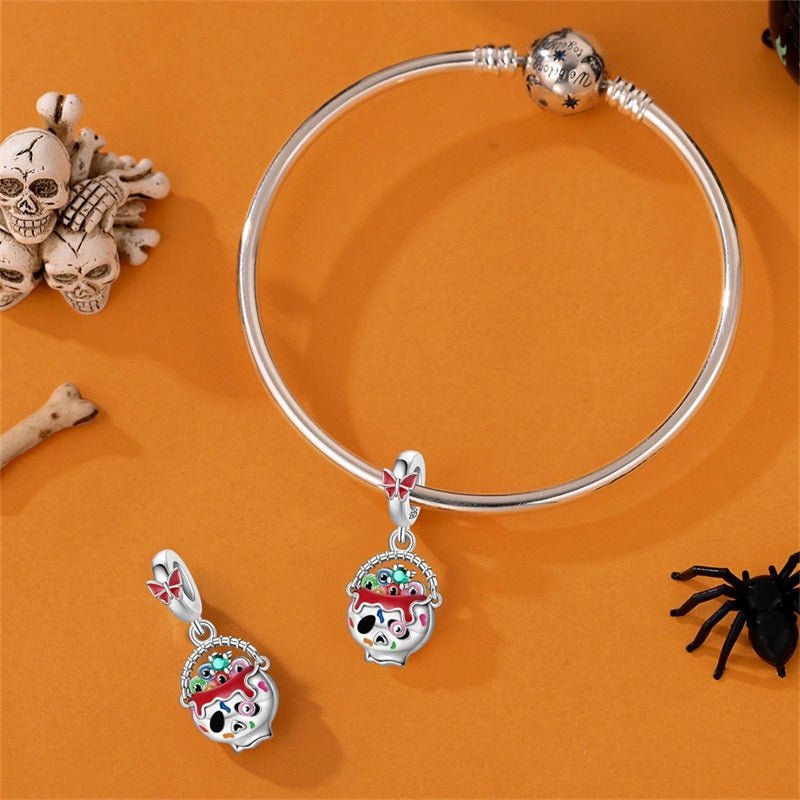 Halloween Skull Cauldron Dangle Charm