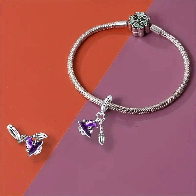 Halloween Wizard Cat Double Dangle Charm