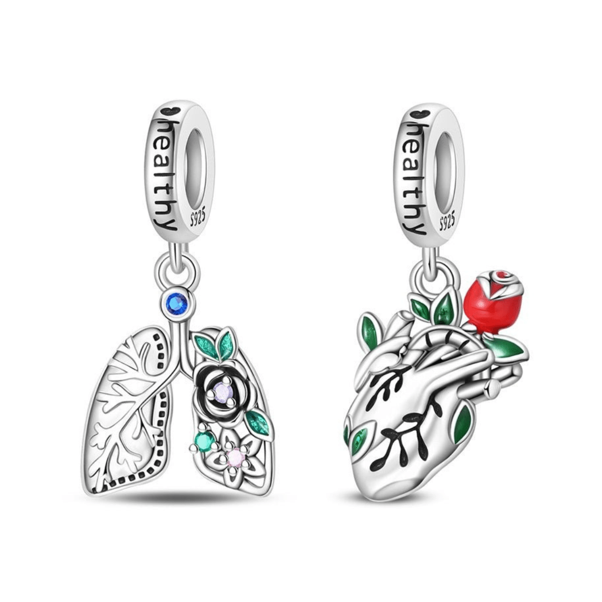 Healthy Heart & Lungs Charm Duo