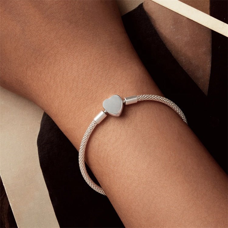 Heart Clasp Charm Bracelet