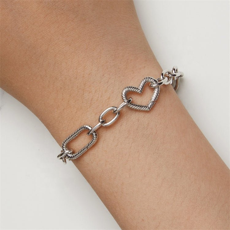 Heart Link Chain Bracelet