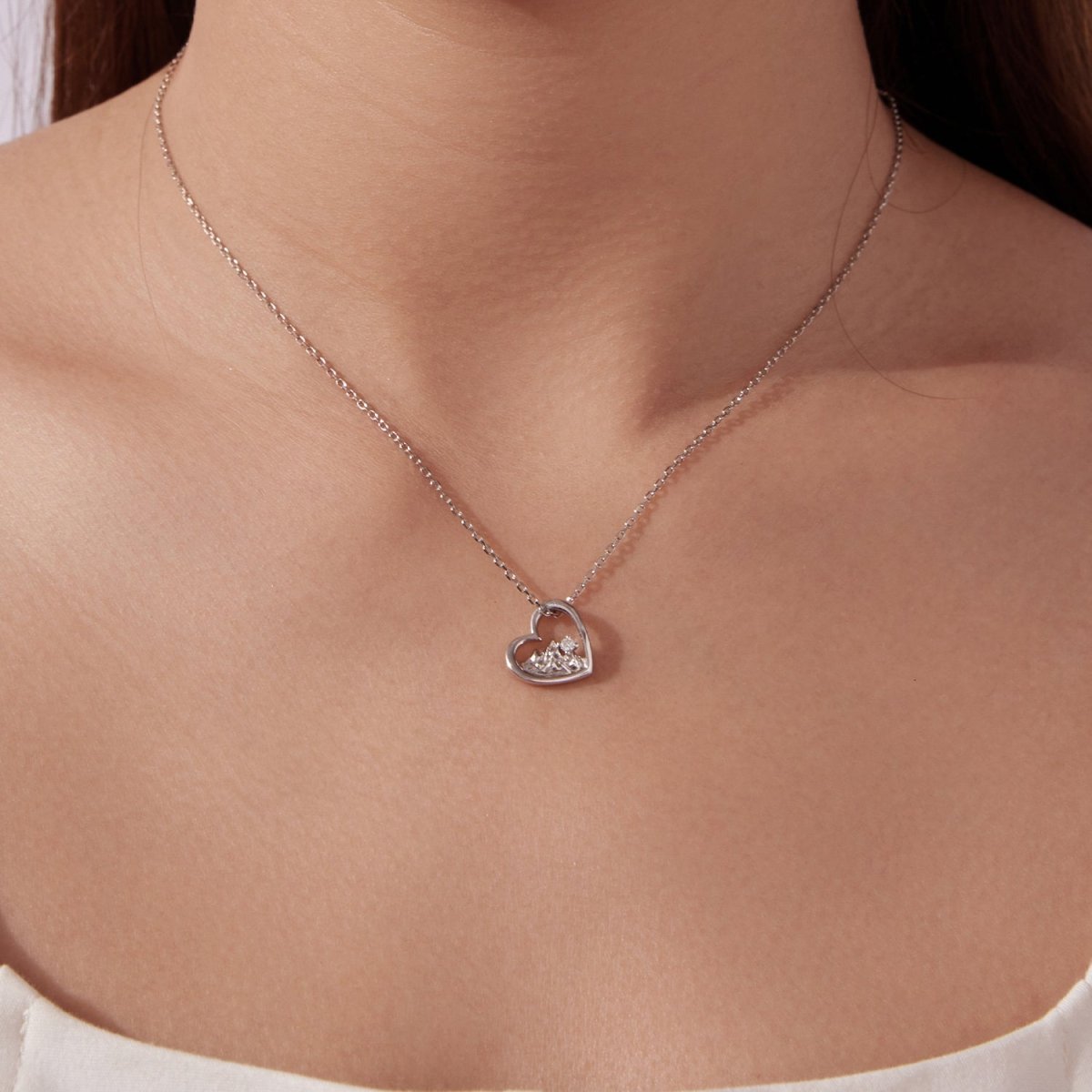 Heartfelt Mountain Glow Pendant Necklace